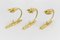 French Gilt Bronze Curtain Tiebacks or Curtain Holders, Set of 3 5