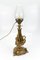 Empire Style Bronze-Colored Pewter and Frosted Cut Glass Table Lamp, 1900s, Image 27