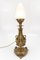 Empire Style Bronze-Colored Pewter and Frosted Cut Glass Table Lamp, 1900s, Image 26