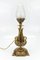 Empire Style Bronze-Colored Pewter and Frosted Cut Glass Table Lamp, 1900s, Image 12