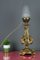 Empire Style Bronze-Colored Pewter and Frosted Cut Glass Table Lamp, 1900s 5