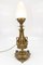 Lampada da tavolo Empire Style in peltro color bronzo e vetro smerigliato, inizio XX secolo, Immagine 28