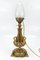 Empire Style Bronze-Colored Pewter and Frosted Cut Glass Table Lamp, 1900s, Image 1