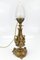Lámpara de mesa estilo Imperio de bronce y cristal de hielo cortado, década de 1900, Imagen 13