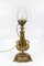 Empire Style Bronze-Colored Pewter and Frosted Cut Glass Table Lamp, 1900s, Image 14