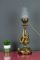 Lampada da tavolo Empire Style in peltro color bronzo e vetro smerigliato, inizio XX secolo, Immagine 7