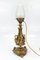 Empire Style Bronze-Colored Pewter and Frosted Cut Glass Table Lamp, 1900s, Image 11