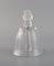 Lalique Bell with Bird in Clear and Frosted Art Glass, 1980s 2