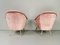 Mid-Century Italian Pink Velvet Armchairs in the Style of Gio Ponti, 1950s, Set of 2 3