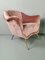 Mid-Century Italian Pink Velvet Armchairs in the Style of Gio Ponti, 1950s, Set of 2 8