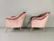 Mid-Century Italian Pink Velvet Armchairs in the Style of Gio Ponti, 1950s, Set of 2 4