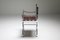 Leather and Chrome Savonarola Emperor Chairs by Maison Jansen, 1970s, Set of 3, Image 4