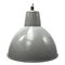 Mid-Century Vintage Industrial Grey Enamel Pendant Light 1