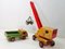 Vintage Wooden Children's Toy Crane and Truck, Set of 2 3