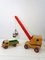 Vintage Wooden Children's Toy Crane and Truck, Set of 2 1