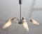 Vintage Chromium and Opaline Hanging Lamp, 1960s 4