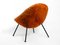 Mid-Century Orange Flokati Cover Lounge Chair by Fritz Neth for Correcta, 1950s, Image 4