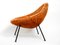 Mid-Century Orange Flokati Bezug Sessel von Fritz Neth für Correcta, 1950er 5