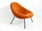 Mid-Century Orange Flokati Bezug Sessel von Fritz Neth für Correcta, 1950er 18