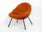 Mid-Century Orange Flokati Cover Lounge Chair by Fritz Neth for Correcta, 1950s, Image 3