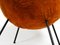 Mid-Century Orange Flokati Bezug Sessel von Fritz Neth für Correcta, 1950er 15