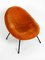 Mid-Century Orange Flokati Cover Lounge Chair by Fritz Neth for Correcta, 1950s, Image 17