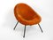 Mid-Century Orange Flokati Cover Lounge Chair by Fritz Neth for Correcta, 1950s, Image 2