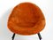 Mid-Century Orange Flokati Bezug Sessel von Fritz Neth für Correcta, 1950er 7