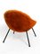 Mid-Century Orange Flokati Cover Lounge Chair by Fritz Neth for Correcta, 1950s, Image 6