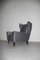 Mid-Century High Back Armchair, 1950s 1