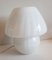 Lámpara de mesa hongo blanca de Glashütte Limburg, años 70, Imagen 3