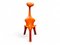 Vintage Pop-Art Floris Chair in Orange Polyester by Günter Beltzig, Germany, 1967 3