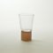 Trinkglas mit Moka Sockel aus mundgeblasenem Glas, Moire Collection von Atelier George 1