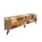 Mid-Century Italian Glass & Brass Sideboard for L.A. Studio 4