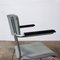 Chrome and Grey Vinyl Chair with Hairpin Legs by Cor Alons, 1932 2