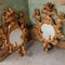 18th-Century Golden Wood Mirror Sconces, Set of 2 9