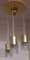 Vintage Glass and Brass Cascade Ceiling Lamp, 1970s 2