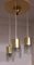 Vintage Glass and Brass Cascade Ceiling Lamp, 1970s 1