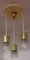 Vintage Glass and Brass Cascade Ceiling Lamp, 1970s 3