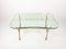 Italian Coffee Table with Etched glass and Brass Base, 1960s 7