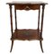 French Painted Side Table in Faux Bamboo with One-Drawer, Late 19th Century, Image 1