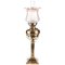 Antique Victorian Reeded Column Brass Oil Lamp 1