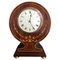 Antique Edwardian Mahogany Inlaid Desk Mantle Clock, Image 1