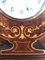 Antique Edwardian Mahogany Inlaid Desk Mantle Clock, Image 4