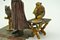 Bronze Man with his Animals or Parrot trainer 4