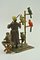 Bronze Man mit seinem Animals or Parrot Trainer 12