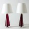Red Glass Table Lamps by Carl Fagerlund for Orrefors, 1960s, Set of 2 2