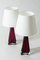 Lámparas de mesa de vidrio rojo de Carl Fagerlund para Orrefors, años 60. Juego de 2, Imagen 5