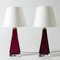 Red Glass Table Lamps by Carl Fagerlund for Orrefors, 1960s, Set of 2 1