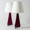 Red Glass Table Lamps by Carl Fagerlund for Orrefors, 1960s, Set of 2 4